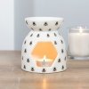 White Oil Burner - Bees